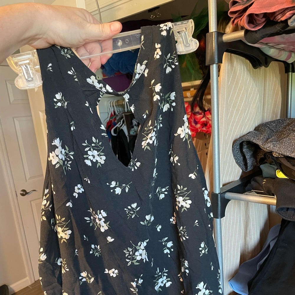 Black and floral top